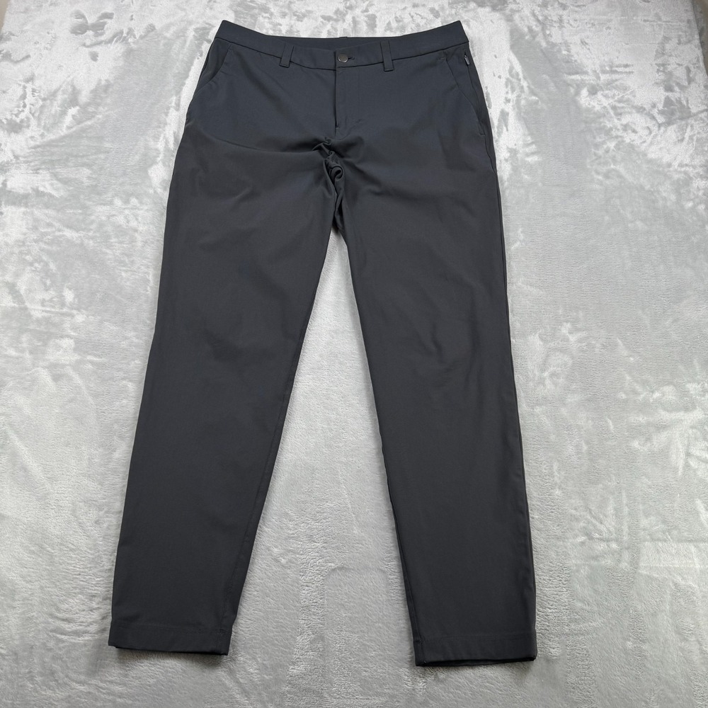 Lululemon ABC Pants 33 Black Obsidian Slim Fit Breathable Warpstreme Trouser